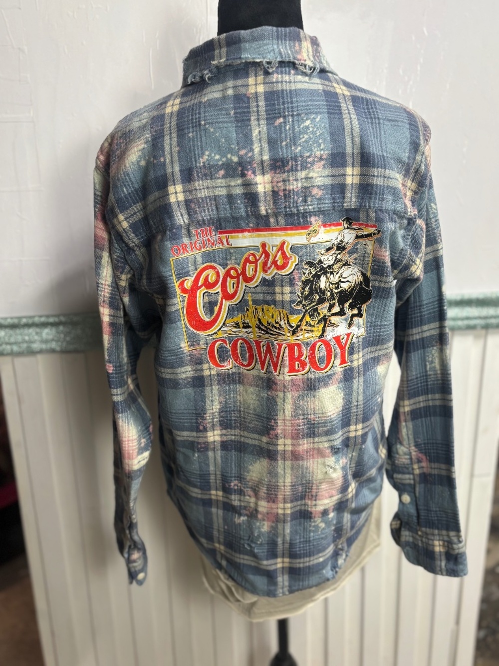 "Coors Original" Distressed Flannel